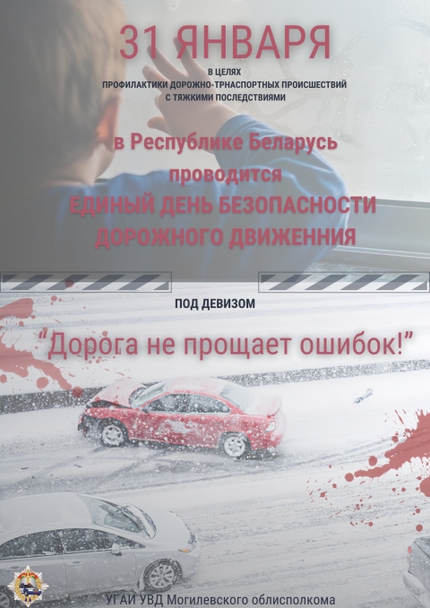 Единый день безопасности дорожного движения  &laquo;Дорога не прощает ошибок!&raquo; (31 января 2025 года)